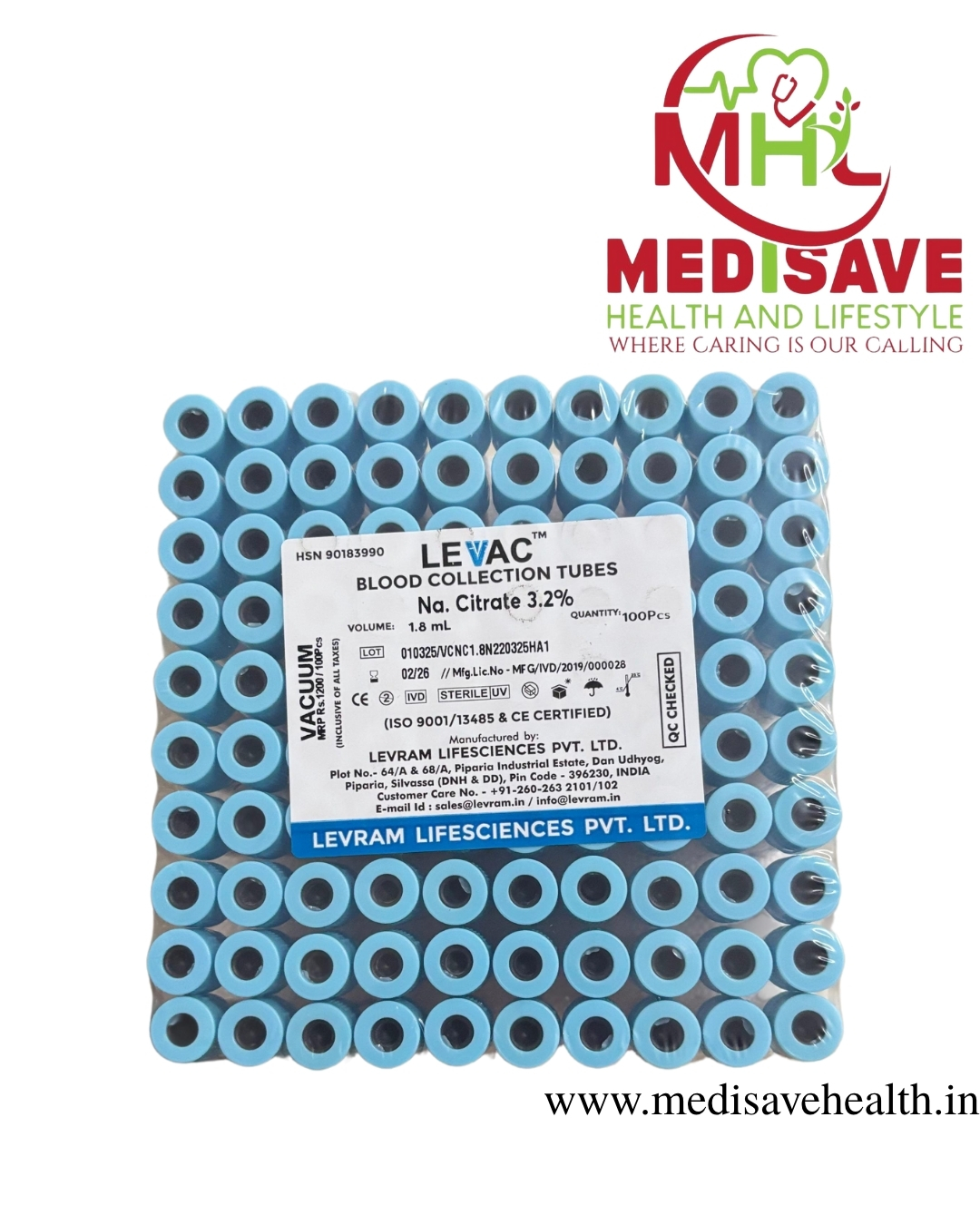 VACCUM 1.8ML SODIUM CITRATE 3.2%( LEVRAM)