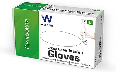  Waldent Latex Examination Gloves