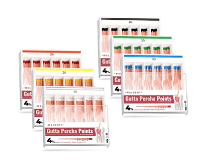 Waldent Gutta Percha Points 4% (Length Marked)