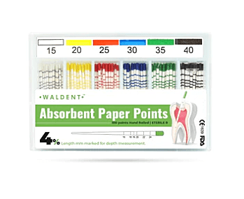 Waldent Paper Points 4% (Length Marked)