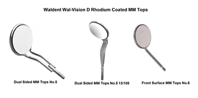 Waldent Wal-Vision D Rhodium Coated Front Surface MM Tops No.5 (13/109)