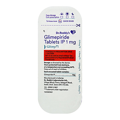 GLIMY 1MG TAB 14`S